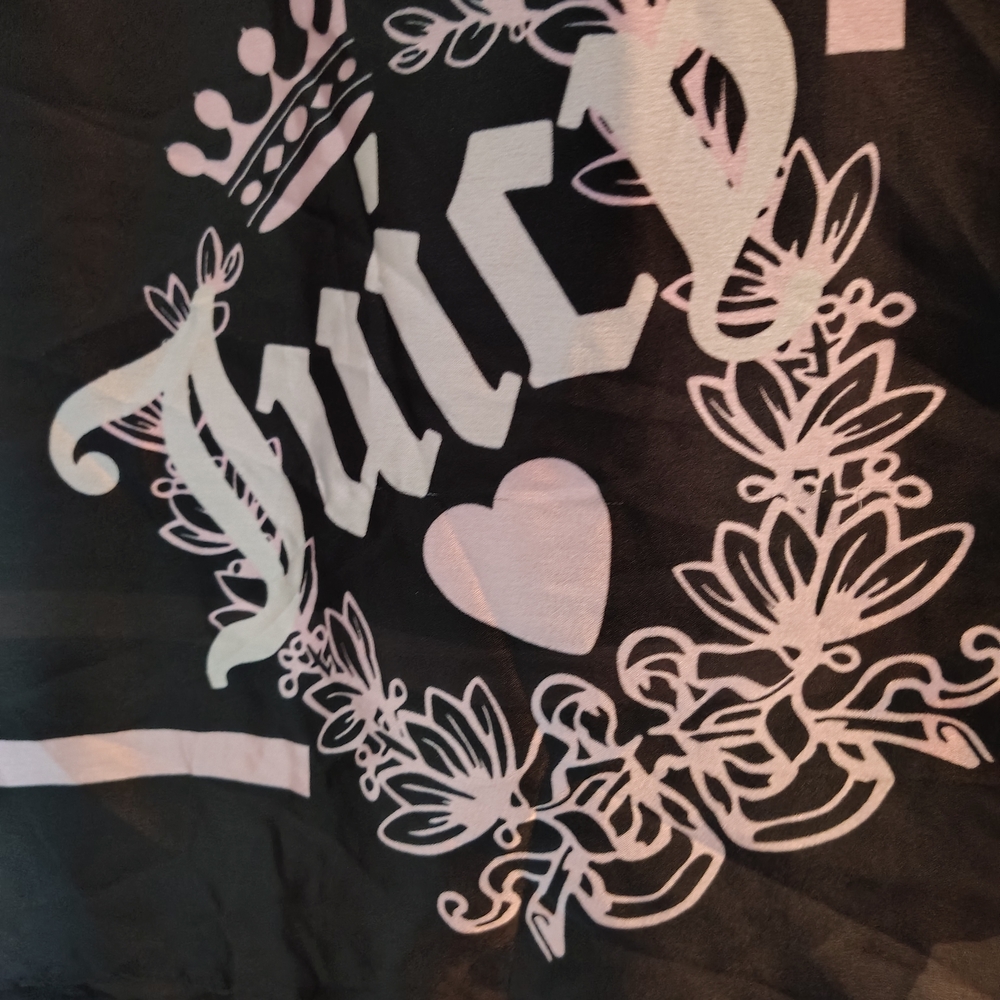 Juicy Couture Black and Pink Graphic Top